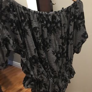 New Grey and Black Top